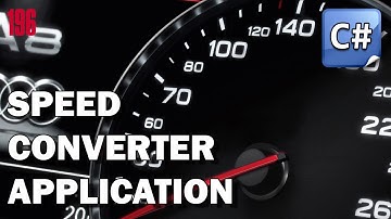 C# EXERCISES Speed Converter application