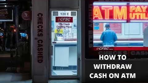 How To Withdraw Cash on ATM | Procedure Text | F4stCo.Co