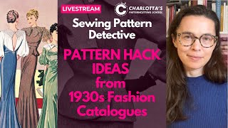 Pattern hack ideas from 1930s/1940s Vintage Fashion + Sewing patterns