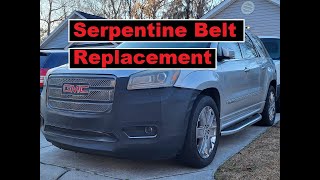 Replacing a Serpentine Belt on a 2014 GMC Acadia #gmc #acadia #serpentinebelt