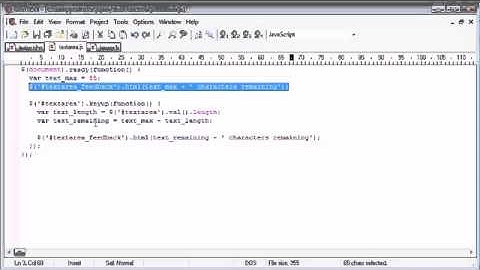 jQuery Tutorial   46   Character Counting Remaining on Textarea