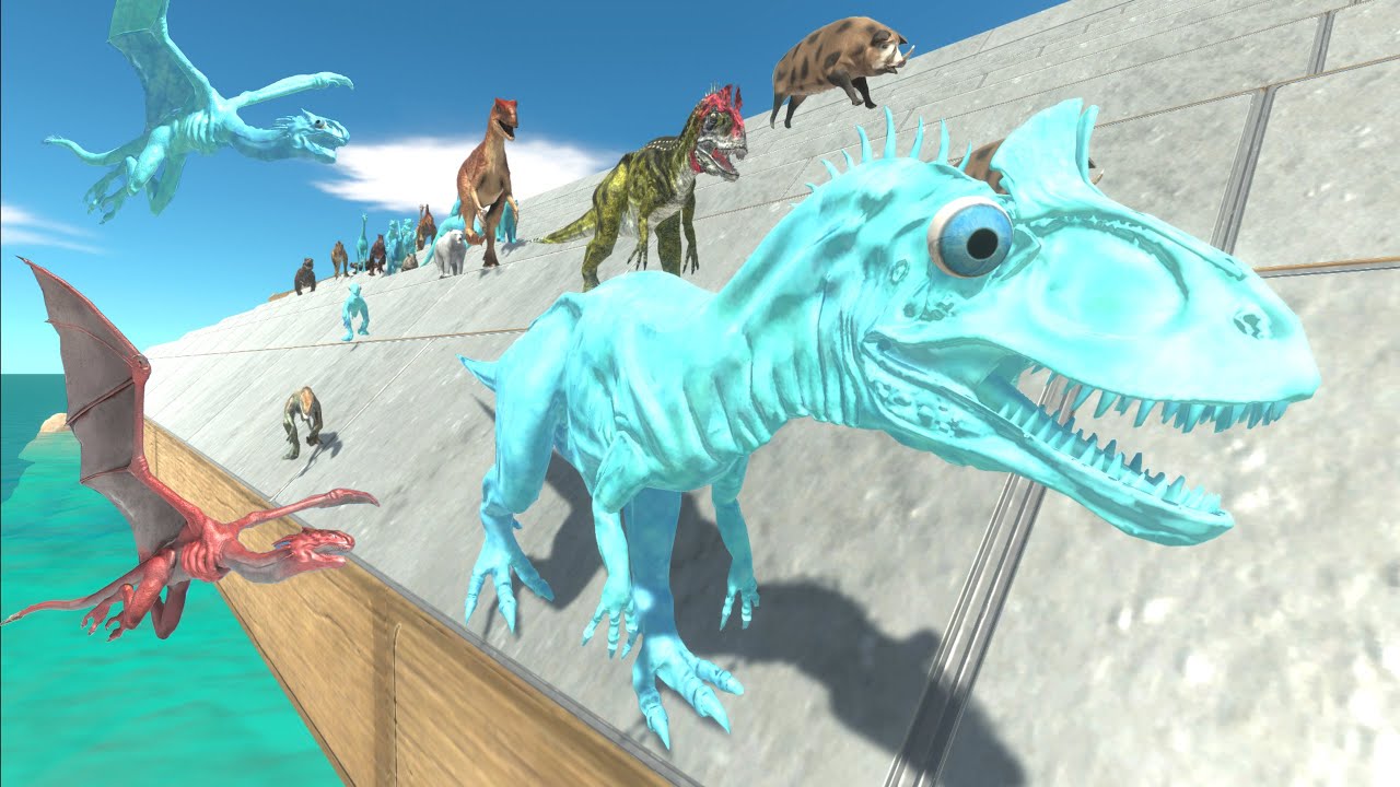 Icy vs Wild! Who Will Survive the Deadly Sloped Stairs?