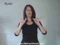 ruler - ASL sign for ruler