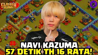 NAVI KAZUMA CUMA BUTUH 57 DETIK BUAT RATAIN TH16 | COC INDONESIA