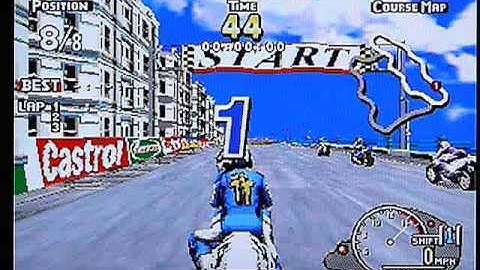 Manx TT Superbike on Sega Saturn - External View. Gameplay & Commentary
