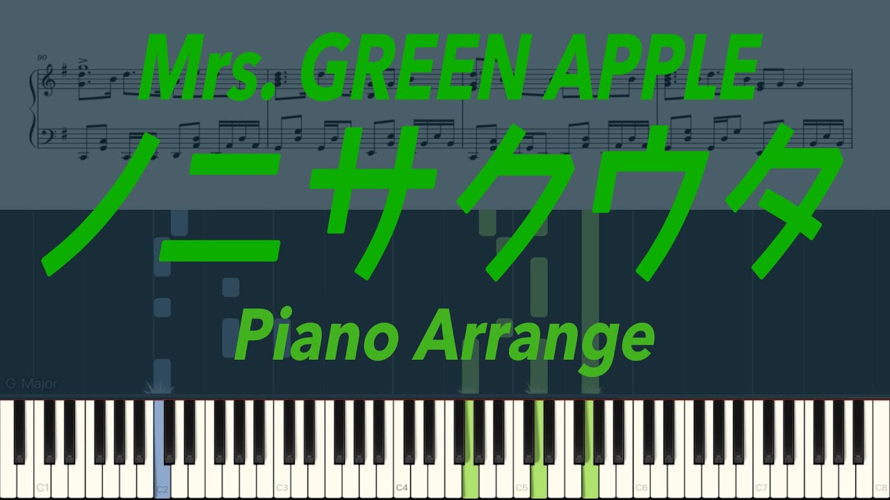 【ピアノ】ノニサクウタ / Mrs. GREEN APPLE【楽譜あり】