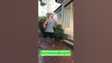 Deslocamento lateral 2 agachamento com salto - prof. Matheus Gomes #shorts