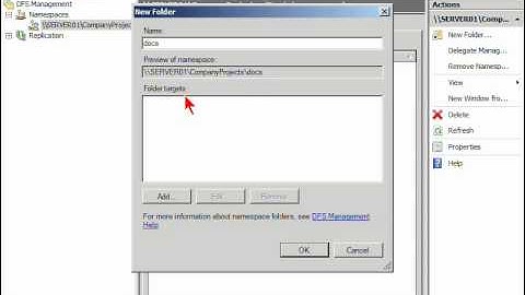 configure dfs folder target