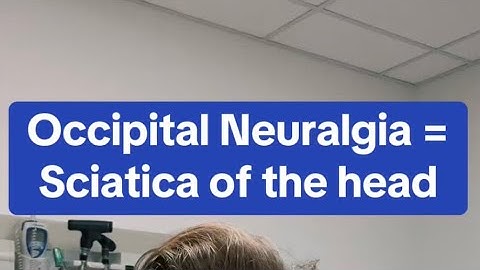 What is occipital neuralgia? I tell my patients to think of it like sciatica of the head!!
