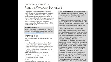 Going over DnD Playtest 6 Part 2