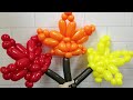 Кленовый лист из воздушных шаров Maple leaf from balloons