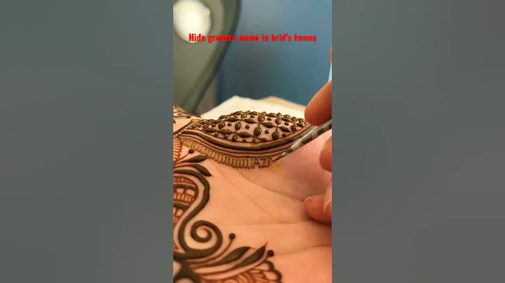 How to hide name in bride's mehndi💚🥰🥰 | #mehndi #yearofyou #shorts
