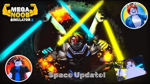 Roblox: 💪Mega Noob Simulator 2💪 - All Bosses + Cutscenes (Space Update)