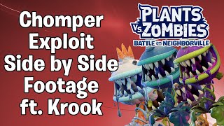 Chomper Exploit SIDE BY SIDE Footage! (ft. Krook) - PvZ Battle for Neighborville