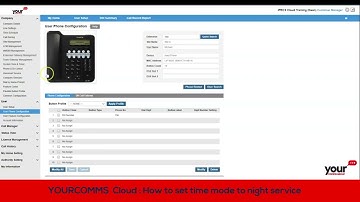 Your Comms Cloud: How to set time mode to night service