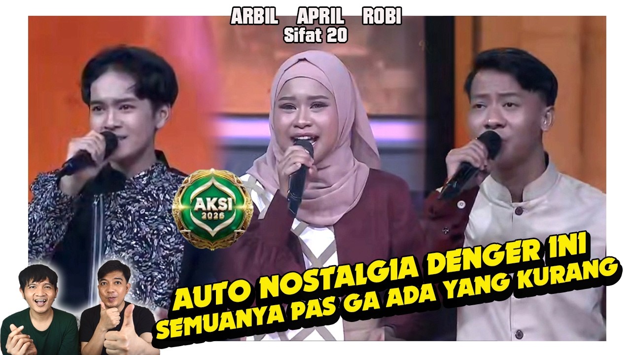 Auto nyanyi dan nostalgia jaman bocil. April, Arbil, & Robi Sifat 20. MasyaAllah keren.