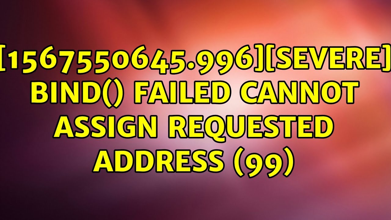 nmap cannot assign requested address (99)