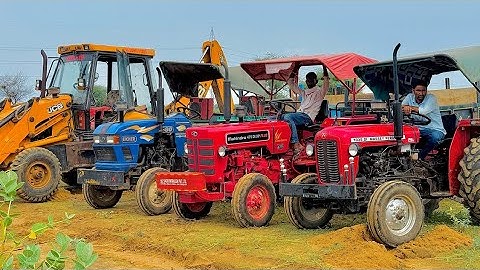 JCB 3dx Eco Machine Mahindra New Eicher Swaraj Tractor Stuck Mud Over Loading Trolley | Jcb Tractor
