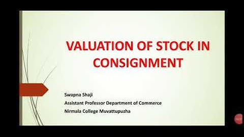 Valuation of Unsold Stock