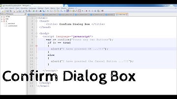 Confirm Dialog Box in JavaScript || JavaScript Dialog Box