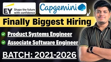 🔥Capgemini SE | EY Finally Hiring | ASE & DA Campus | Off-Campus Drive 2026, 2025, 2024-2021 BATCH