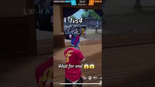 free fire Max unique 1vs4😱😱😱 #freefire #garenafreefire #freefiregameplay