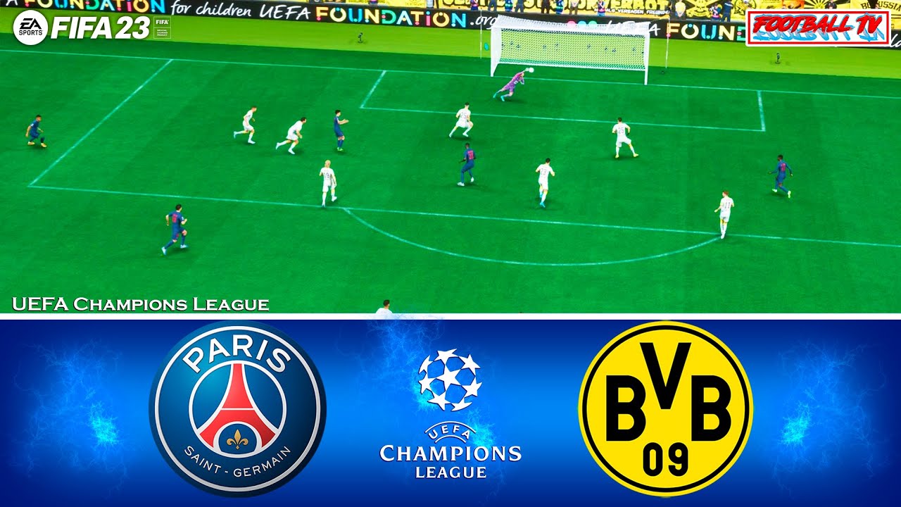 FIFA 23 PSG vs Borussia Dortmund UEFA Champions League 23/24 Group Stage Gameplay PC 4K