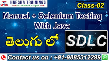 Manual + Selenium Testing Class 02| Software Development Life Cycle | SDLC Models  - తెలుగు లో