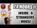 CRAZIEST 24 HOURS INSIDE A STRANGERS HOUSE!! ⏰ 😱  (GONE WRONG) FORT CHALLENGE