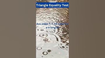 Triangle Equality Test #15