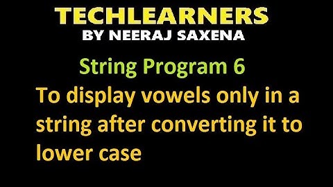 Java program to display vowels only in a string after converting it to lower case