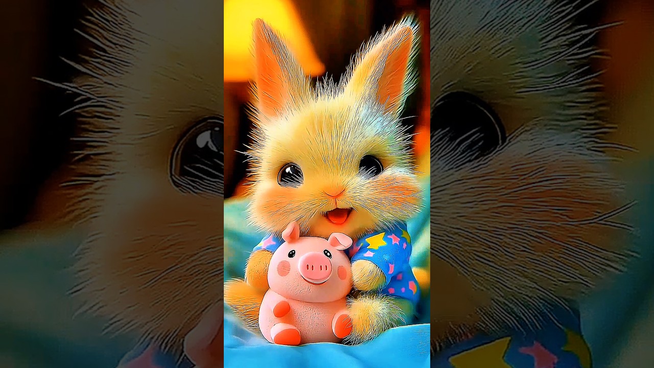 Adorable Rainbow Bunny Spreads Love! Perfect Healing Animation for Kids | 