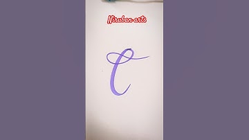 DRAWING A CURSIVE LETTER I ✍️ Calligraphy for beginners #calligraphy #shorts #viral #fyp