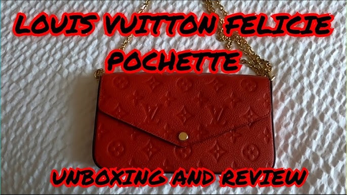 LOUIS VUITTON POCHETTE FELICIE in Scarlet Empreinte Leather 🤩