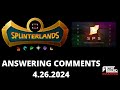 Answering splinterlands comments   4262024