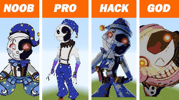 Minecraft Pixel Art NOOB VS PRO VS HACKER FNAF MoonDrop in Minecraft