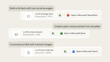 Claude works with you on slides, spreadsheets, and contract redlines