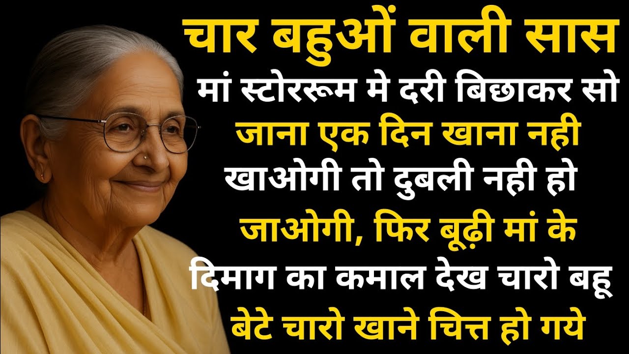 चार बहुओं वाली सास मां तुम्हारा कमरा नीचे नही ऊपर का स्टोररूम है वही जाओ heart touching hindi story