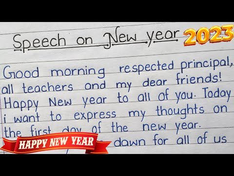 speech on new year for students