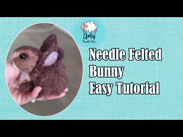 🐰 Needle FELTING RABBIT - How to make bunny EYES - Felt TUTORIAL 🐰 