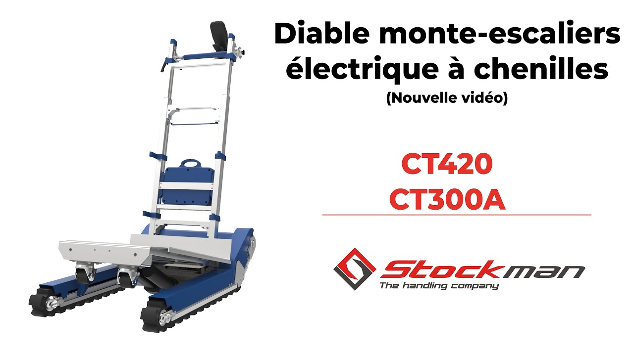 Diable Escaladeur électrique Pliable 1000W - Capacité 500kg Chenilles Tout-terrain 3 Vitesses LCD Déménagement