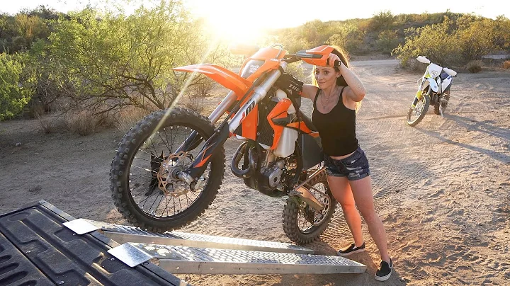 TINY Girl Tries To Load BIG Dirt Bike.. (How-To)