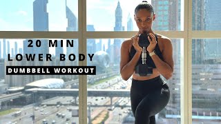 20 Min Lower Body Workout with Dumbbells [Build muscle & strength] 🔥