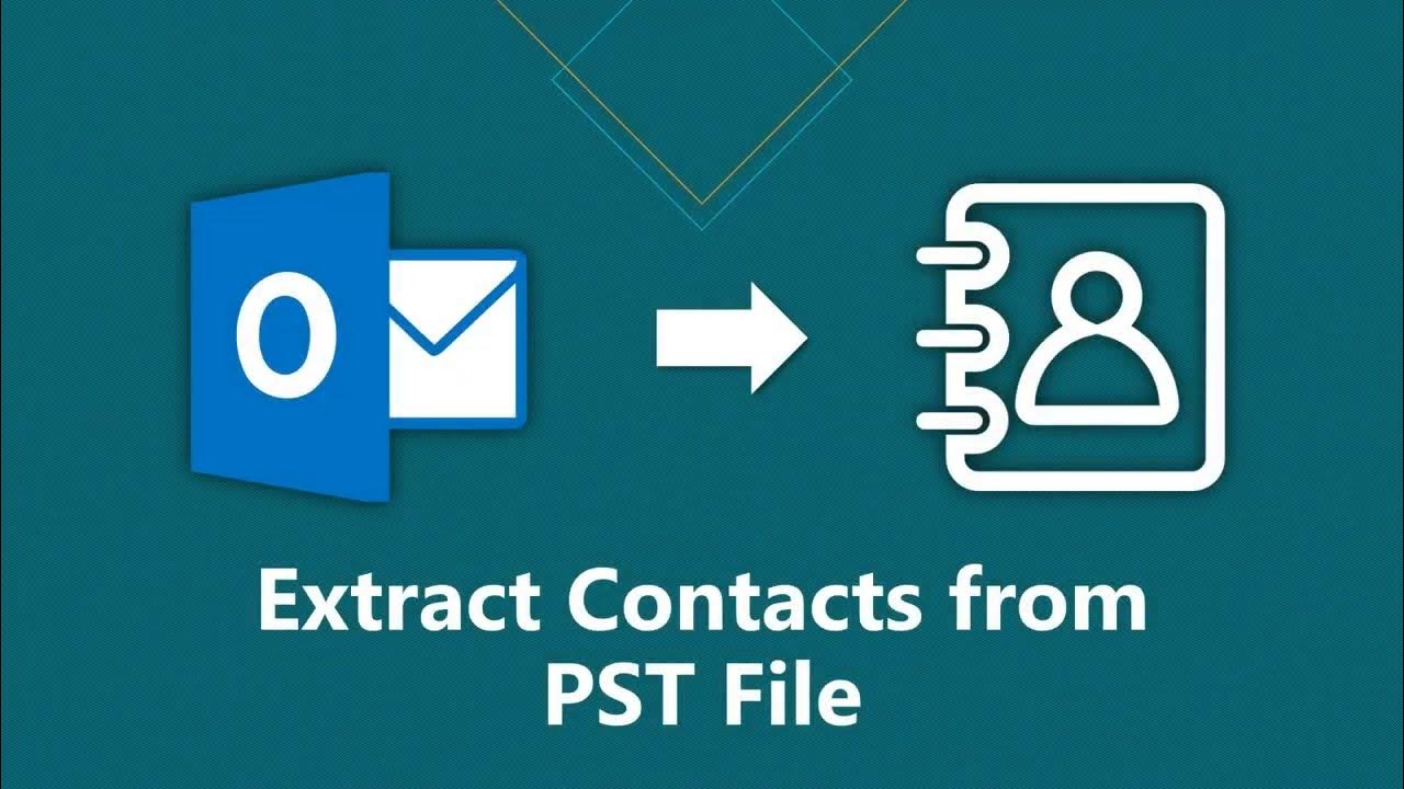 How to Extract Contacts from PST File? YouTube