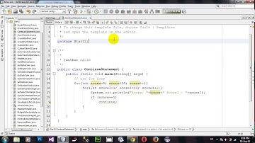 Using Continue Statement in Java Netbeans