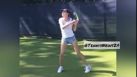 Wta Nottingham. Training by Leonie Kung!! ✈️