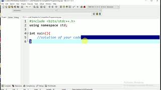 Code Template for competitive programming