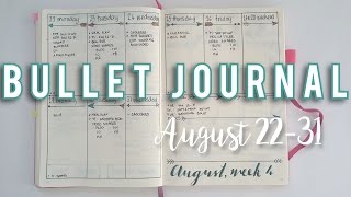 BULLET JOURNAL 22-31 AUG | Weekly spread plan with me |  Sam Granger