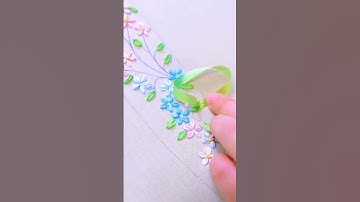 Thumbnail of Easy Ribbon Embroidery 🪡🎗️| Hand Embroidery Work