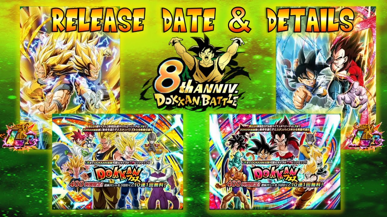 WHEN CAN WE SUMMON FOR THE 8TH ANNIVERSARY LRS? NEW GOKU/VEGETA UNITS